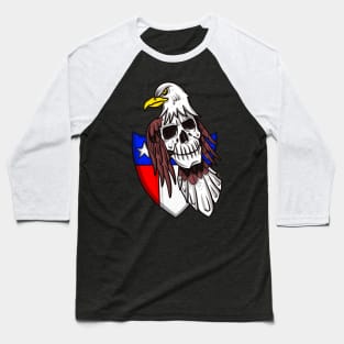 American eagle skull Baseball T-Shirt